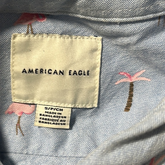 🐲 Bundle of 3 American Eagle Short Sleeve Button Up Shirts - Picture 5 of 10